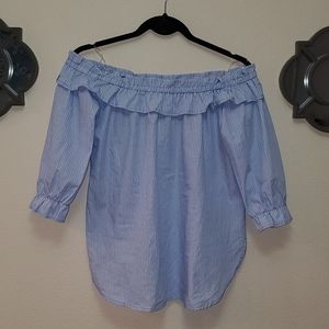 Striped Off Shoulder Blouse